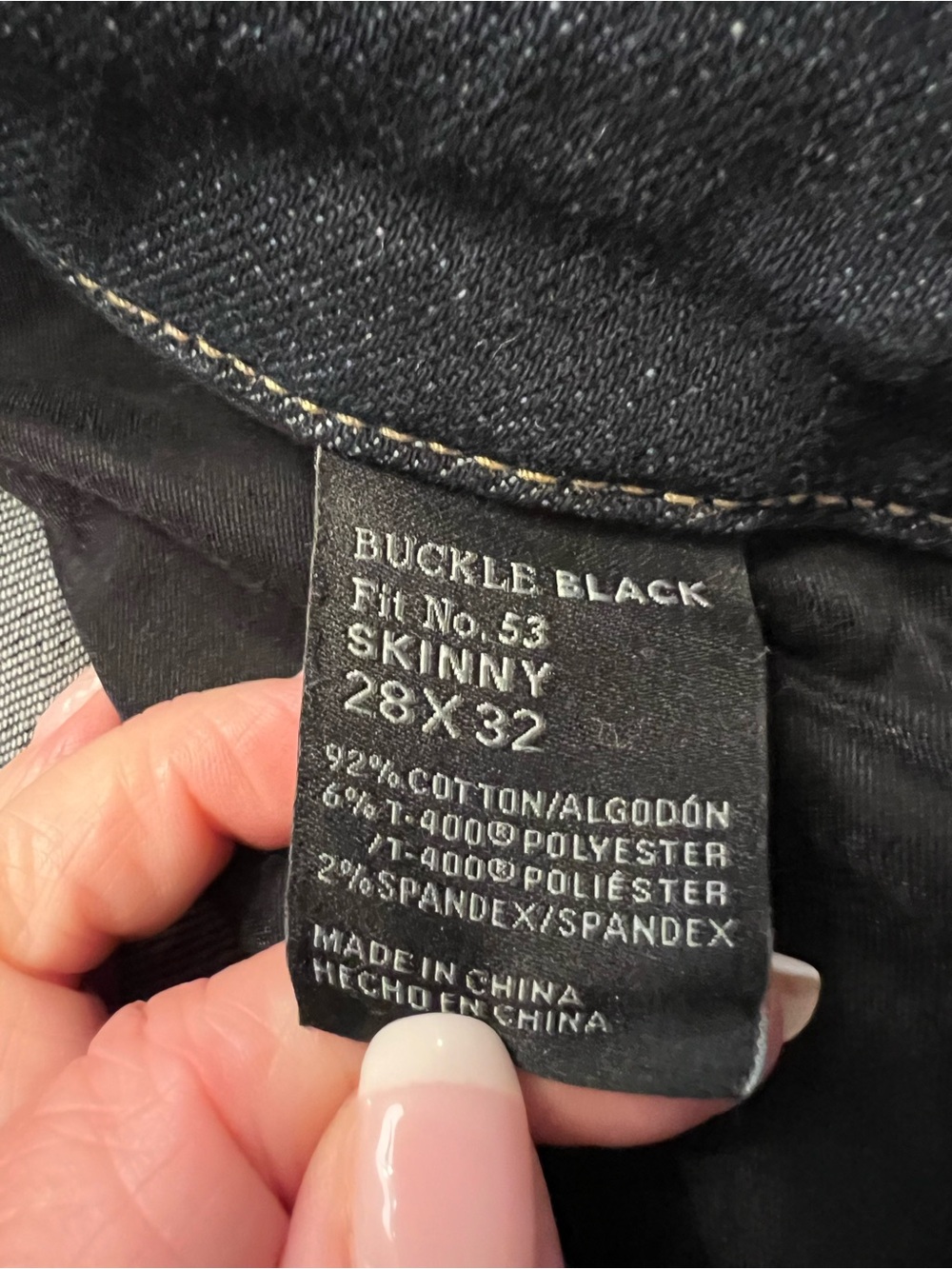 EUC- Buckle Black Women's Dark Indigo Skinny Jeans Fit #53. Size 28 x 32 - Picture 6 of 8